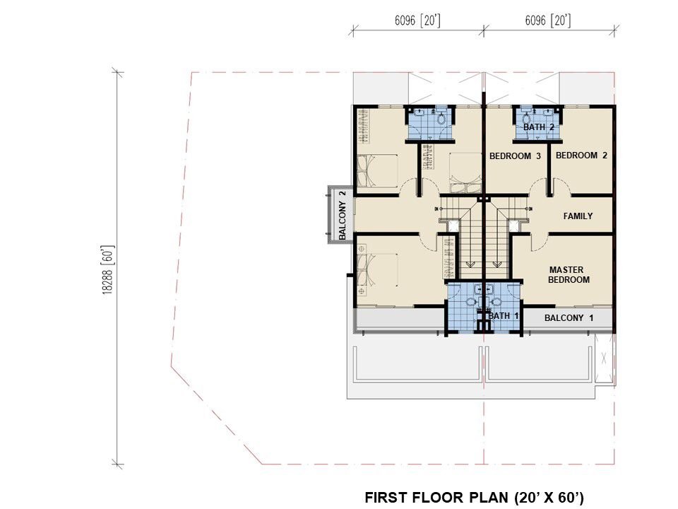 Ara Saujana layout 20x60 first floor